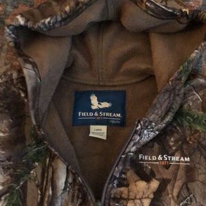 Field Stream boys camo lined jacket size L